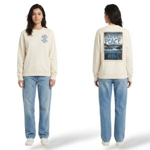 SCOTCH & SODA 1O0% Organic Cotton Butter Yellow Graphic Sweatshirt Large